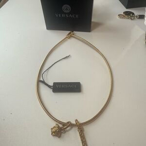 Versace women gold-tone Medusa Aeternitas choker necklace